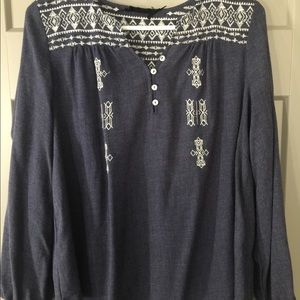 Dark Blue Linen Tunic